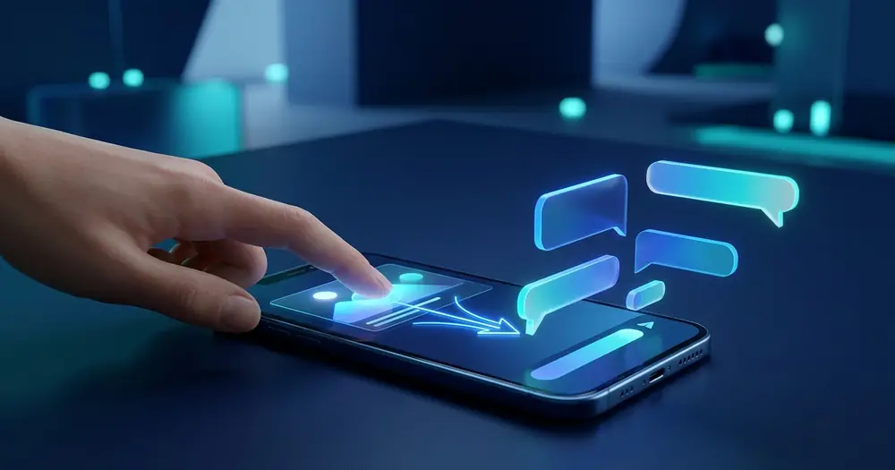 Do anúncio direto para a conversa com a empresa.
