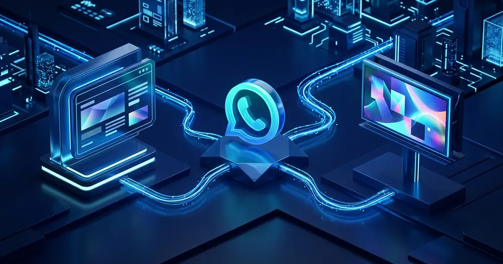 Site, WhatsApp e anúncios conectados por rastreamento.